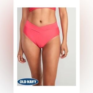 NWOT High-Waisted Cross-Front Bikini Swim Bottoms for
Women
